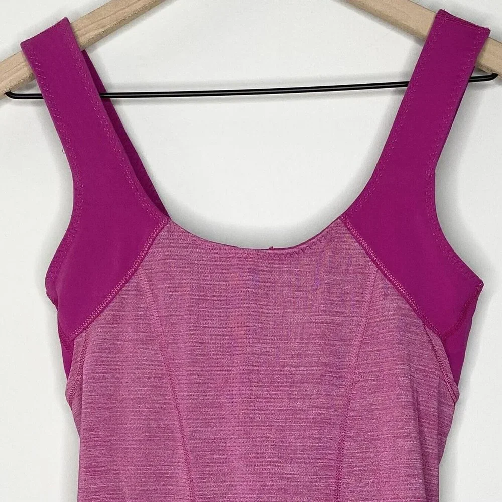 Lululemon Workout Activewear Full Length Tank Top w/ Built In Bra | Size 6 - Picture 5 of 11